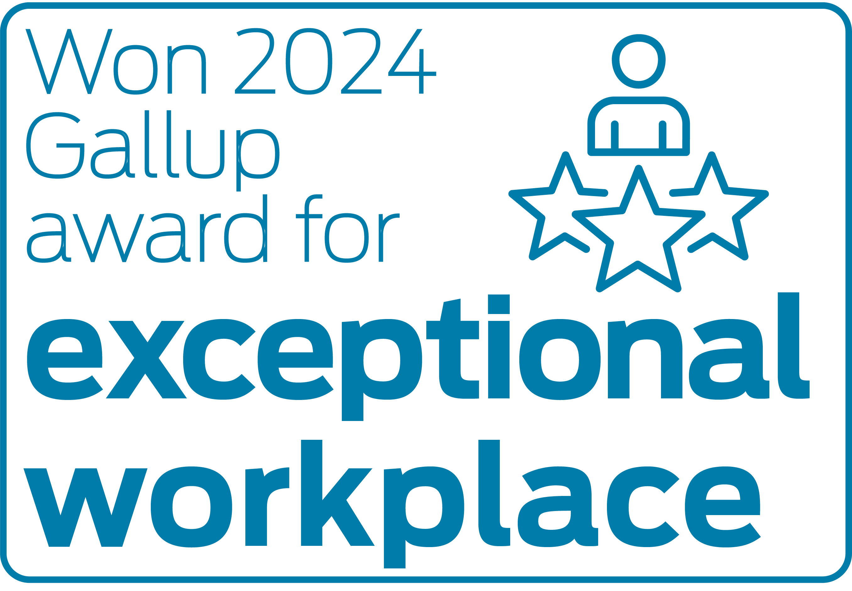 Won 2024 Gallup award for exceptional workplace